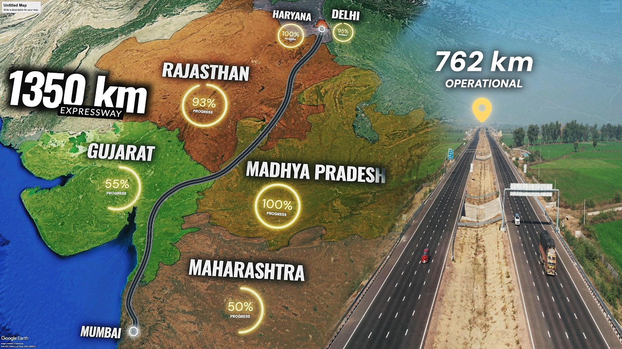 Delhi Mumbai Expressway 1350 Km Progress | 2025 Update