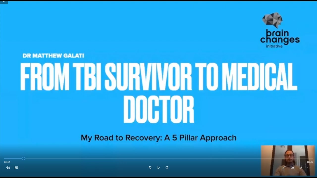 From TBI Survivor to Medical Doctor - My Road to Recovery: A Five Pillar Approach