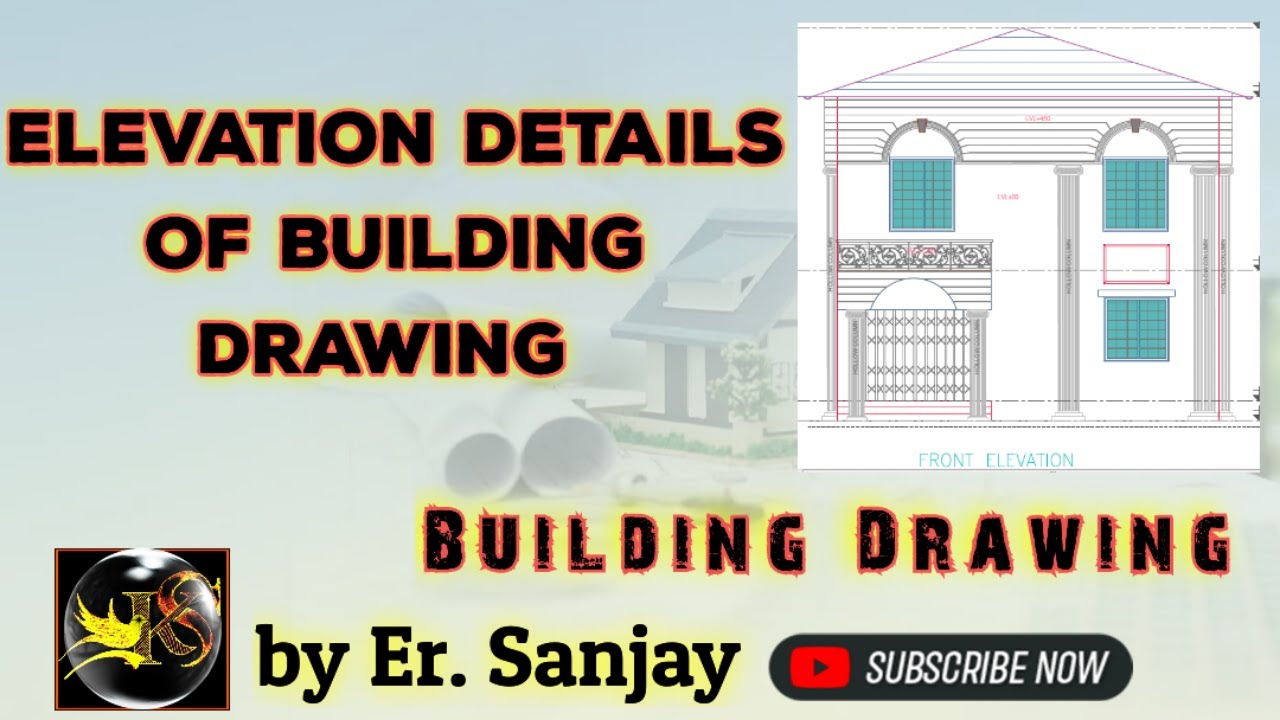 Elevation Details Of Building Drawing by Er Sanjay #civilengineer #building #drawing #video