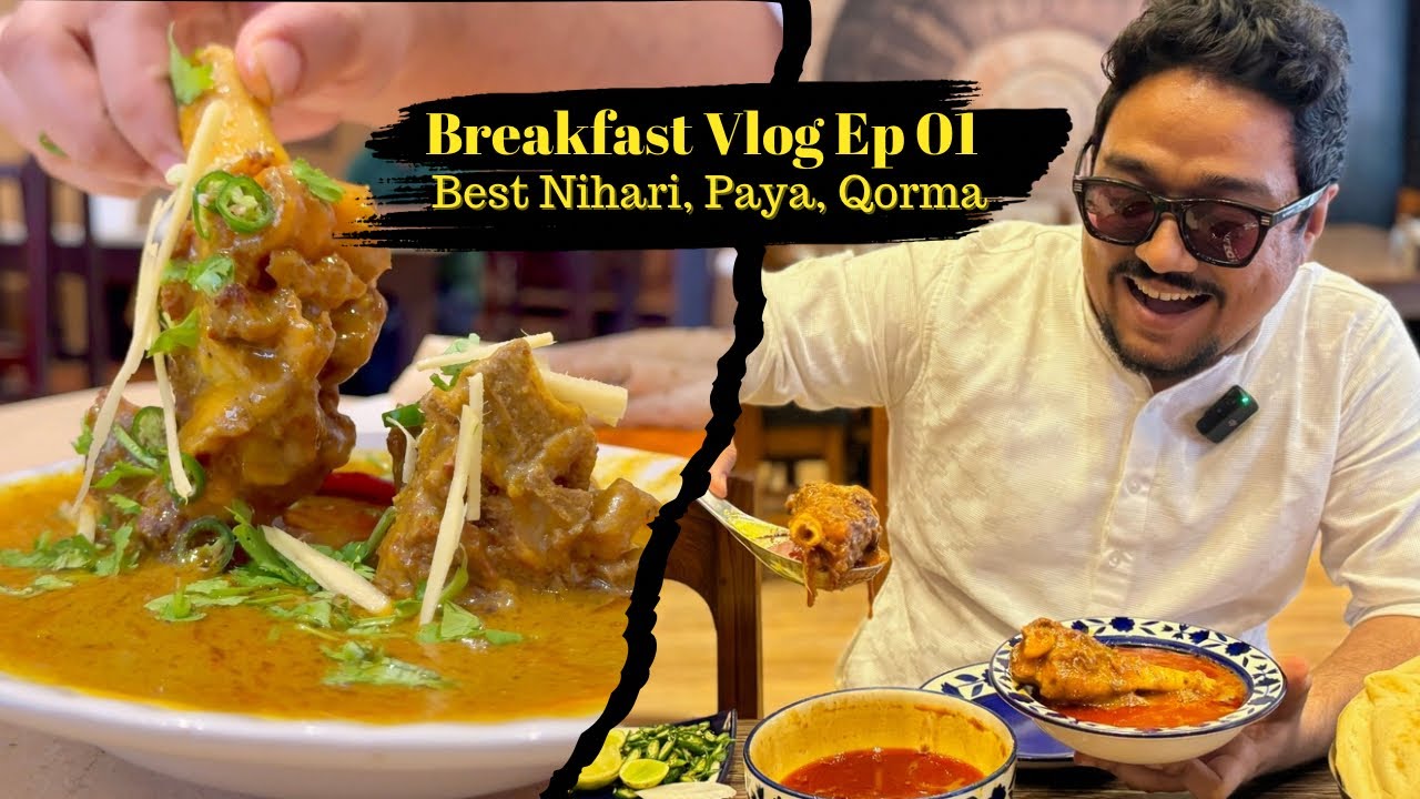 Kolkata Winter Mughlai Breakfast Vlog | Mutton Nihari, Paya, Qorma at Sufiya, Royal, India, Zeeshan