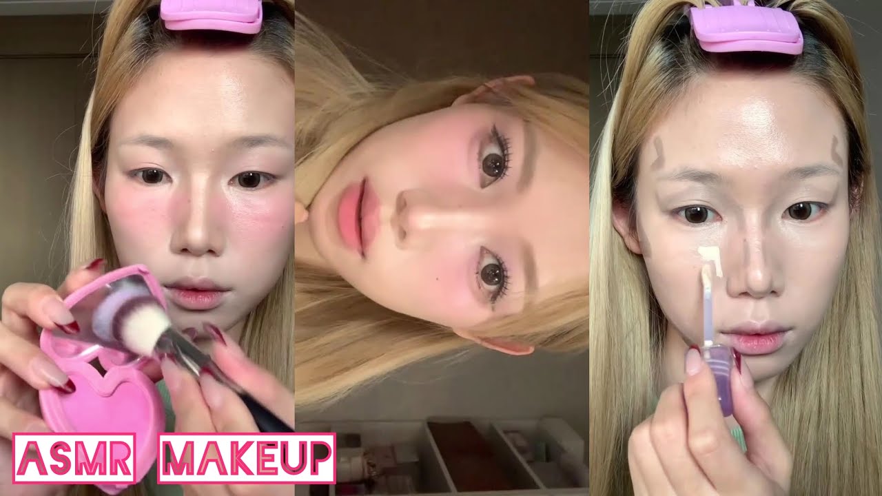 ASMR Makeup & Skincare tutorial 🎀 Satisfying Vídeos ♡ Aesthetic ✨️