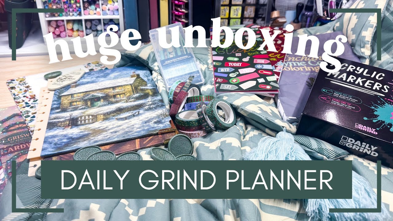 Unboxing a HUGE Haul from The Daily Grind Planner Winter Release