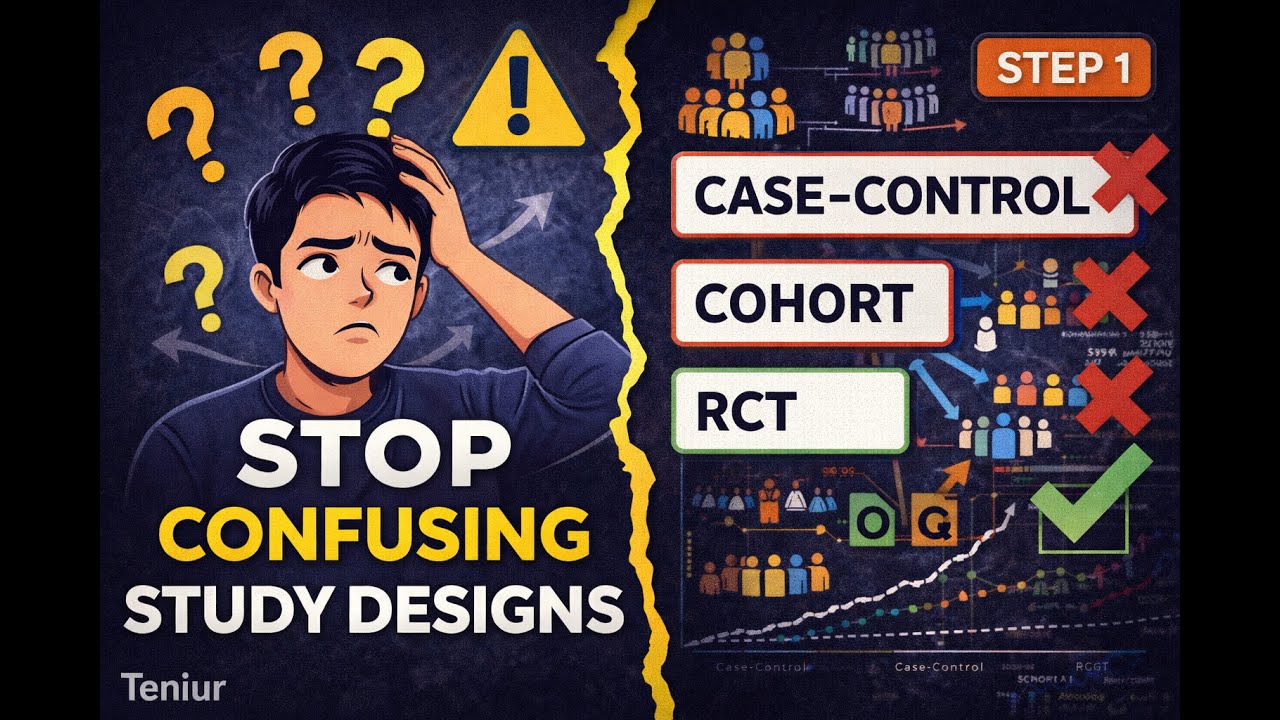 STOP Confusing Study Designs on STEP 1 (Case-Control vs Cohort vs RCT)