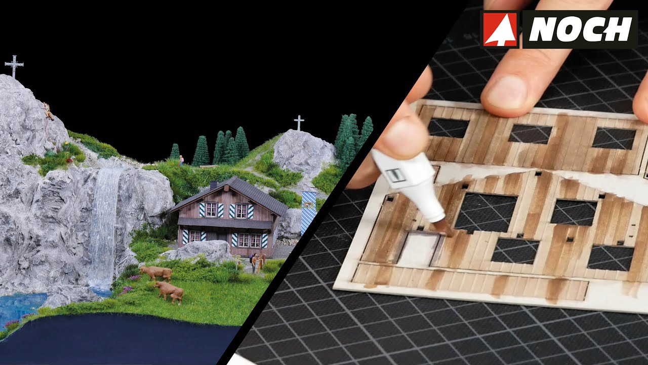 Laser-Cut Gebäude bauen & altern, Modell-Landschaft dekorieren | NOCH Home Academy | Folge 5