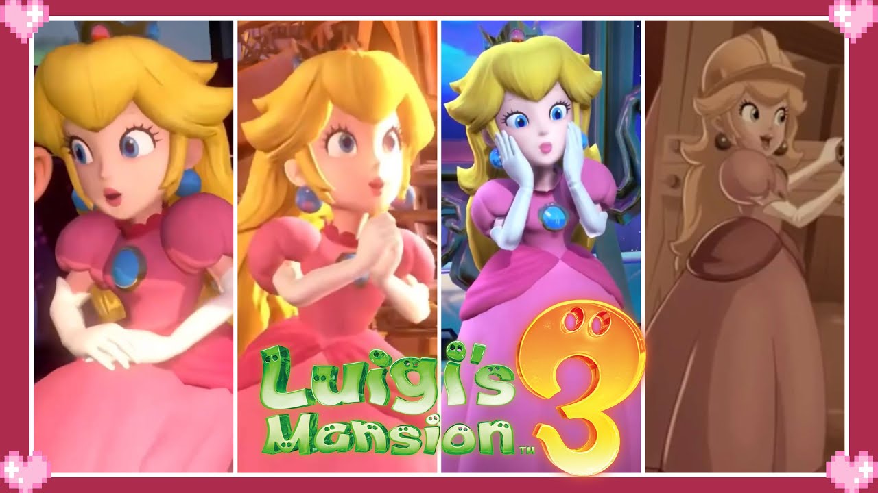 🌸 Luigi Mansion 3 (All Peach Scenes and Mentions) Gameplay 🌸