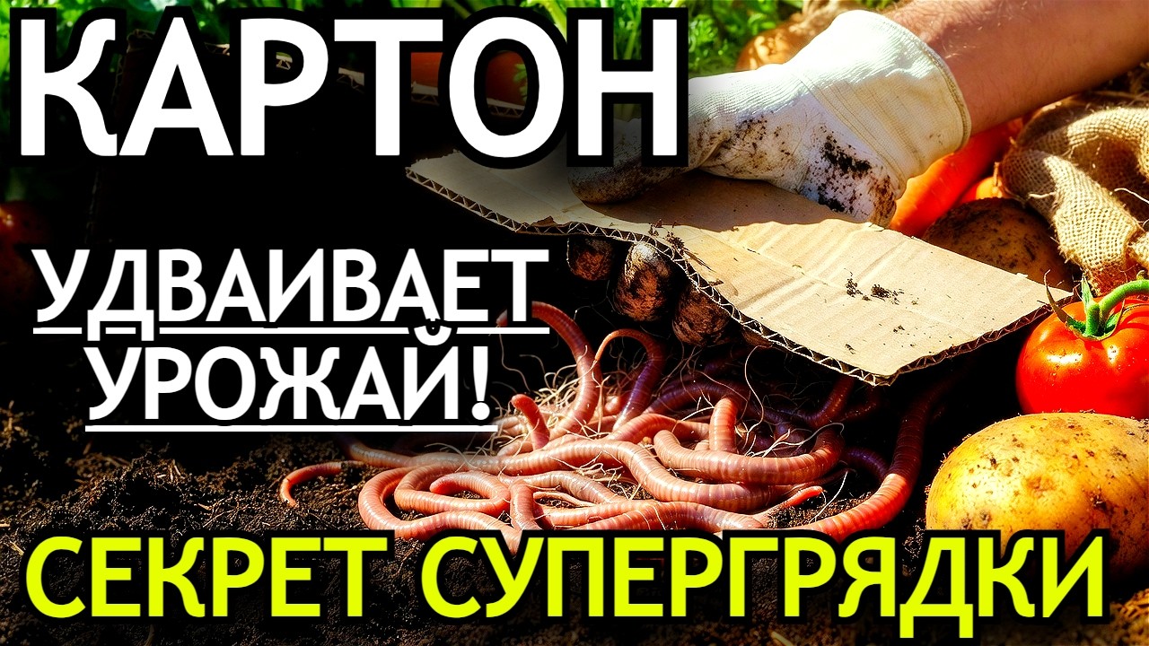 КАРТОН ВМЕСТО ХИМИИ: Урожай Картофеля x2 БЕЗ Прополки! Черви, Мульча и Защита от Фитофторы