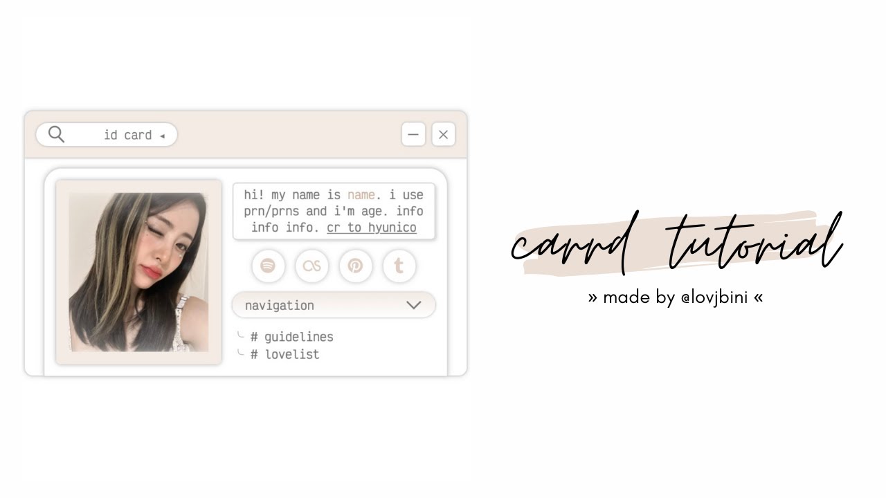 interactive & minimalist carrd tutorial &mdash; &copy; hyunico