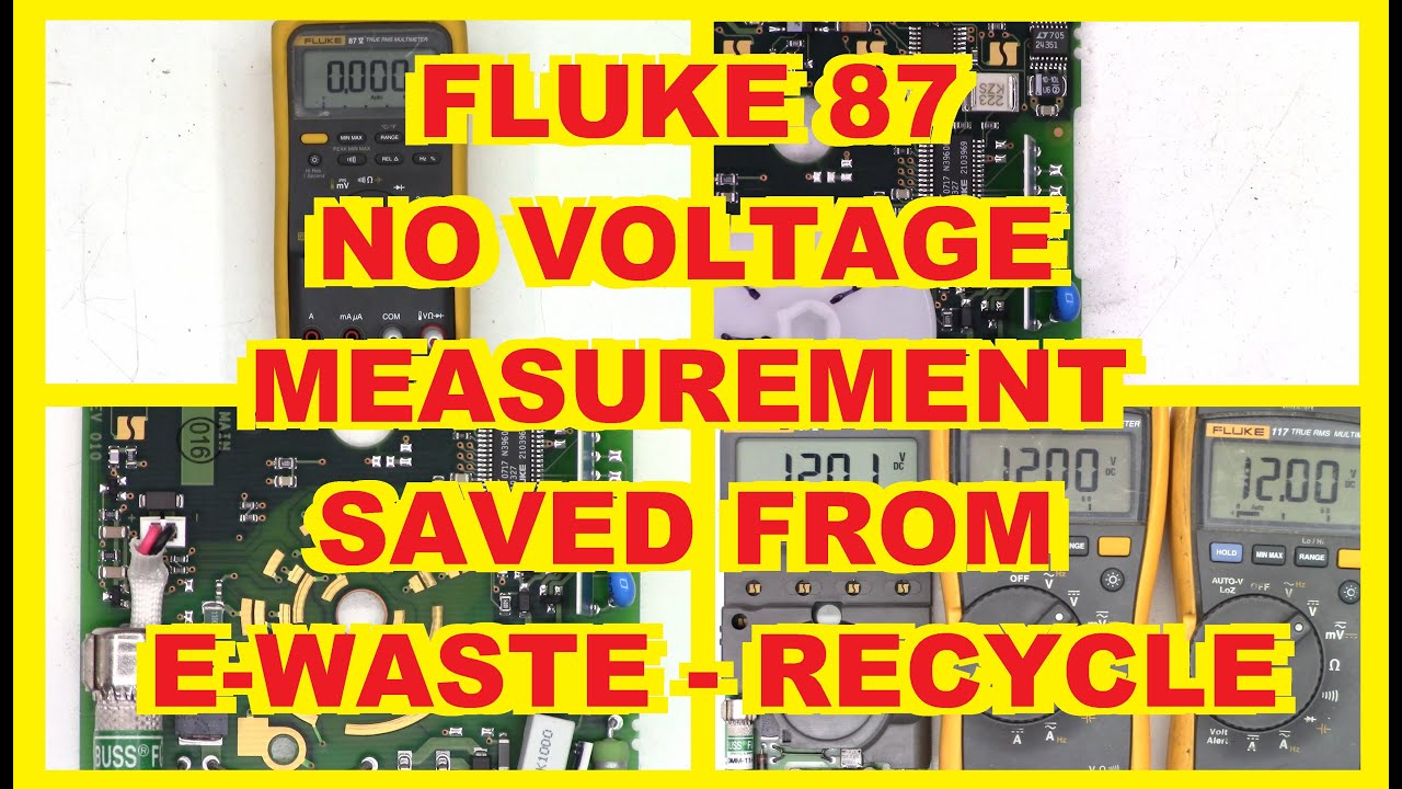 FLUKE 87 MULTIMETER - NO VOLTAGE MEASUREMENT REPAIRED FIXED - SAVED FROM THE E-WASTE / RECYCLE BIN