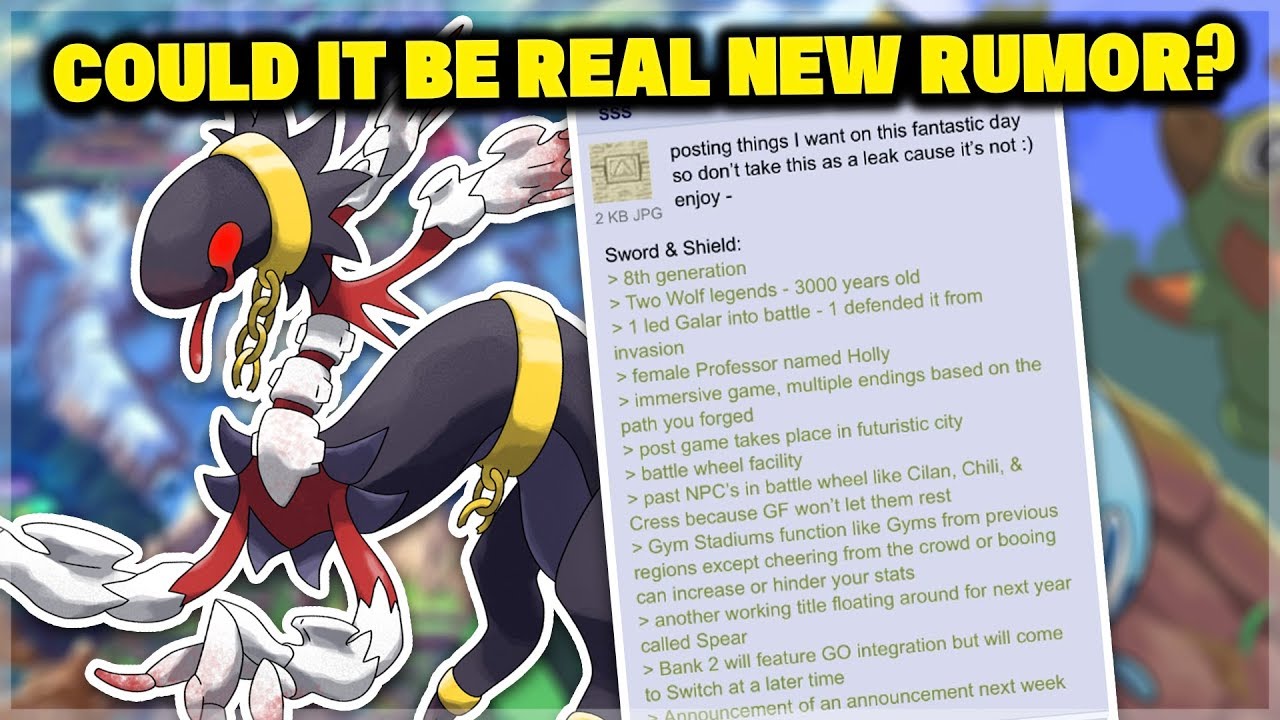 HUGE NEW RUMOR for Pokemon Sword and Pokemon Shield!? REAL Old Leaks & NEW POTENTIAL LEAKS!?
