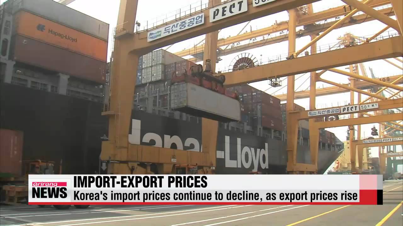 Korea&prime;s import prices continue to decline， as export prices rise   7월 수출입물가 환율상승
