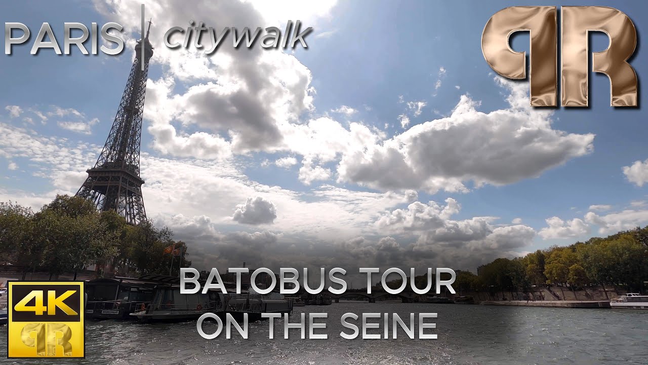 PARIS 2023 - citywalk [4K] - Batobus tour on the Seine