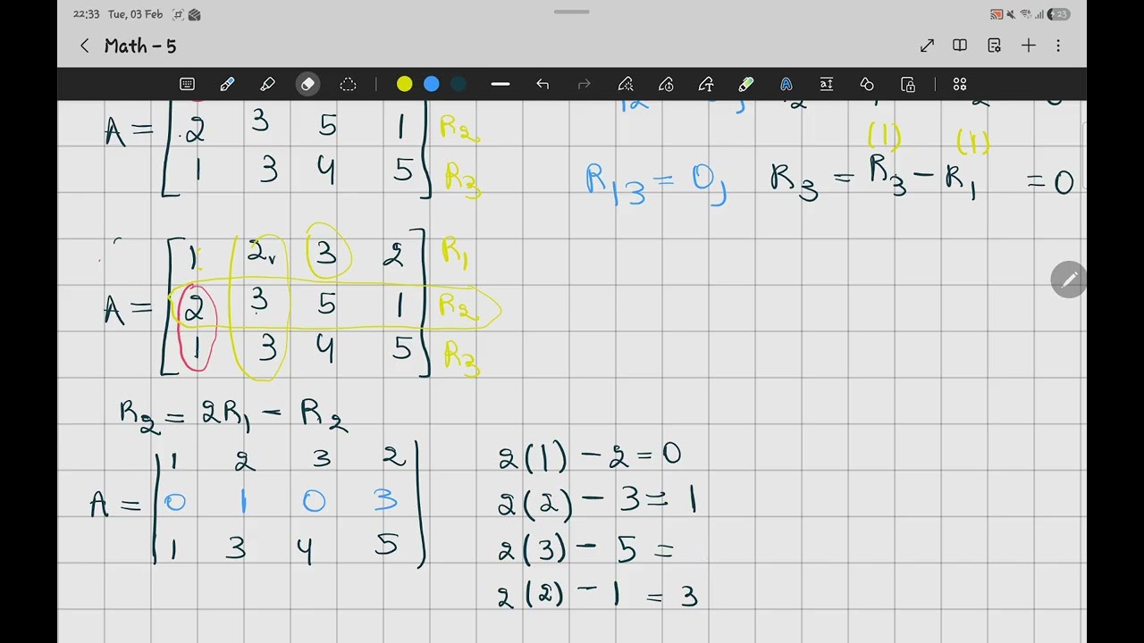 Finding the Rank of a Matrix using Normal Form: Step-by-Step Example