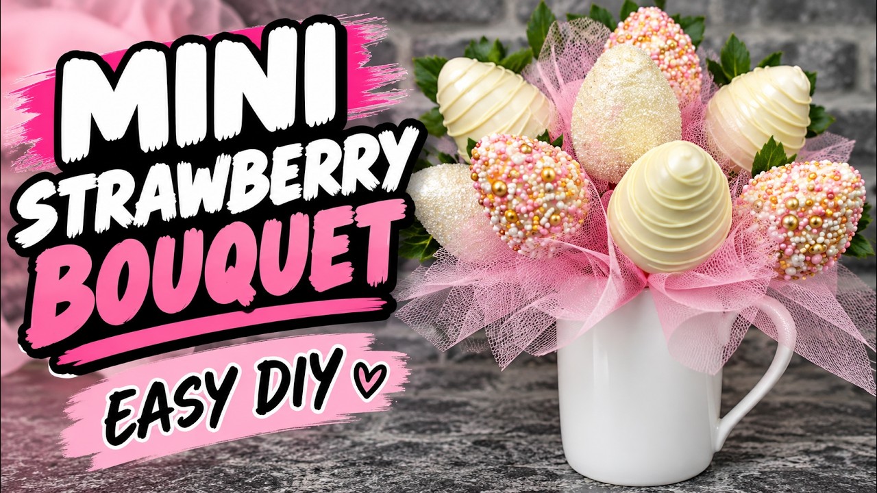 Amazing 'mini' Strawberry Bouquets | Easy DIY gifts | So satisfying