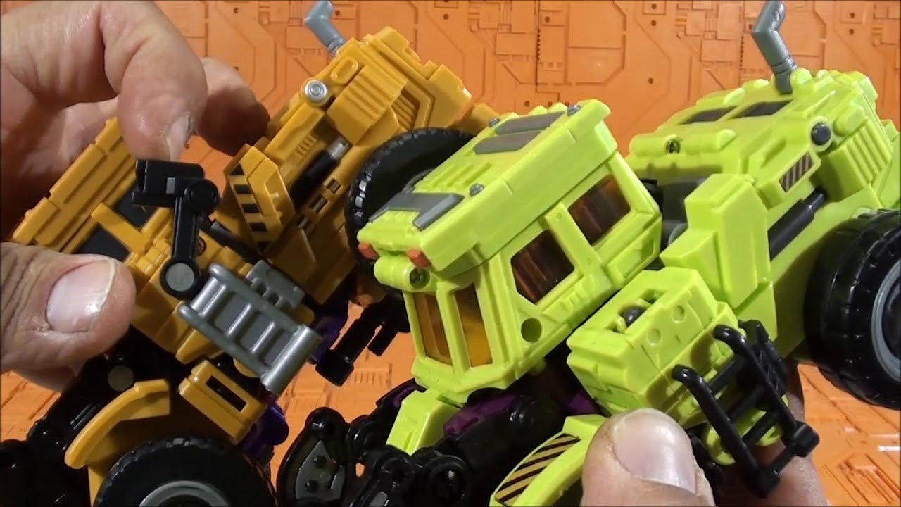 Review Transformers Scrapper Jinjiang ( generations toys ko devastator) versus NBK Javitron Español
