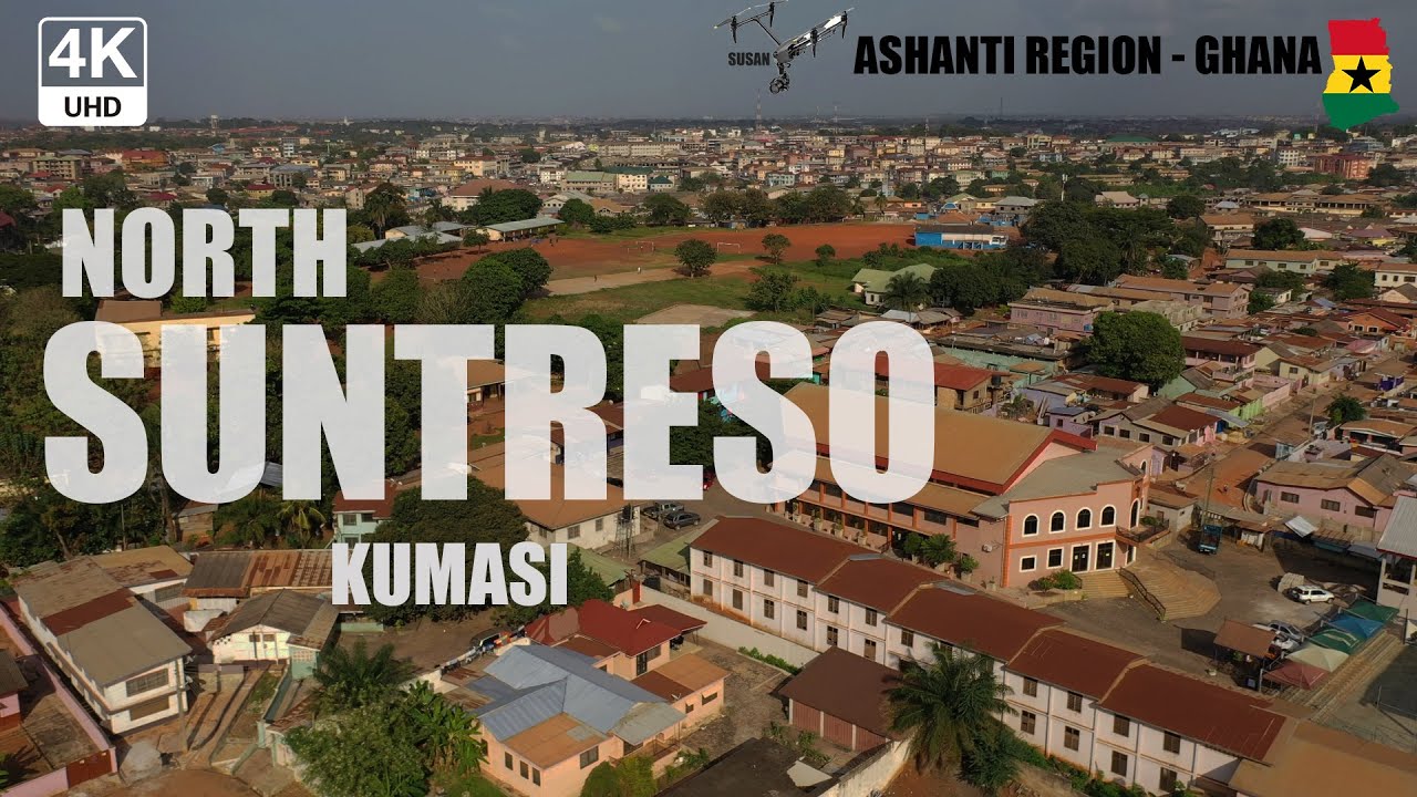 North Suntreso Aerial view in Kumasi Ghana 4K