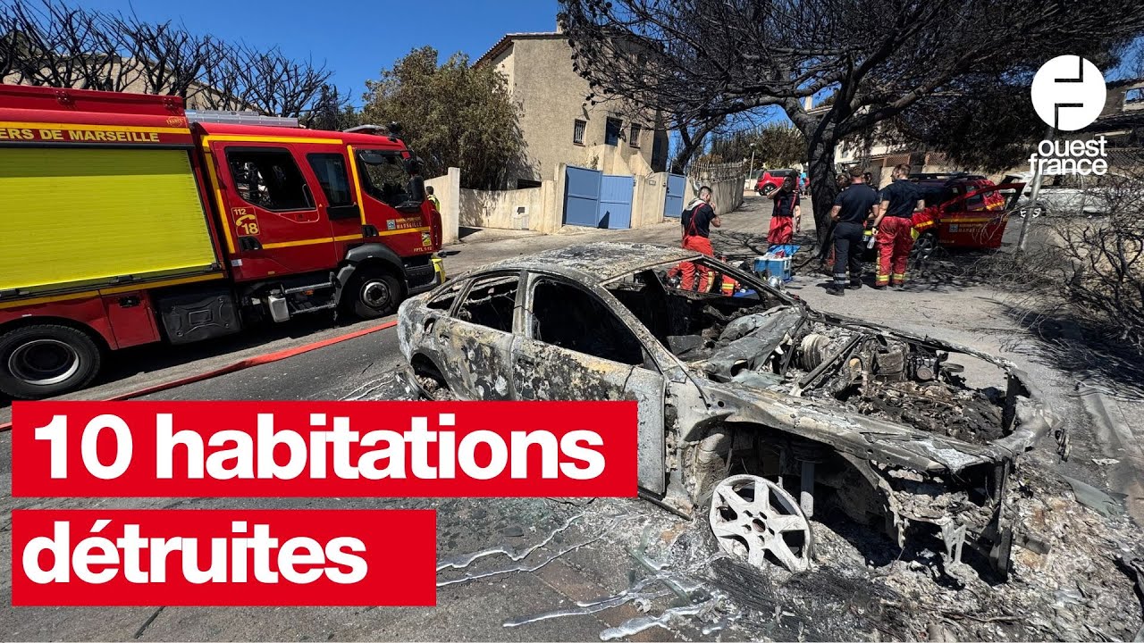 Le feu &agrave; Marseille en &laquo; tr&egrave;s nette r&eacute;gression &raquo;, l'&eacute;valuation des d&eacute;g&acirc;ts commence