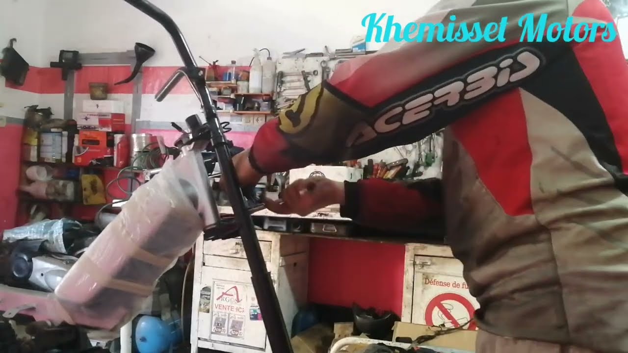 تركيب دراجة Peugeot fox بعد الصباغ وكبلاج ولاكسسورات🔧⚙️🏍️👌👍