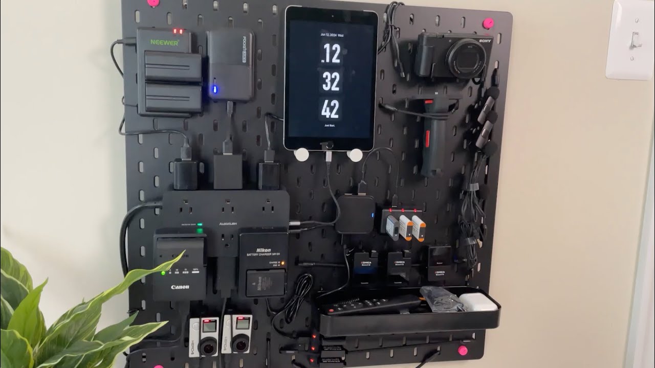 Ikea Hack: The Ultimate Pegboard Charging Station