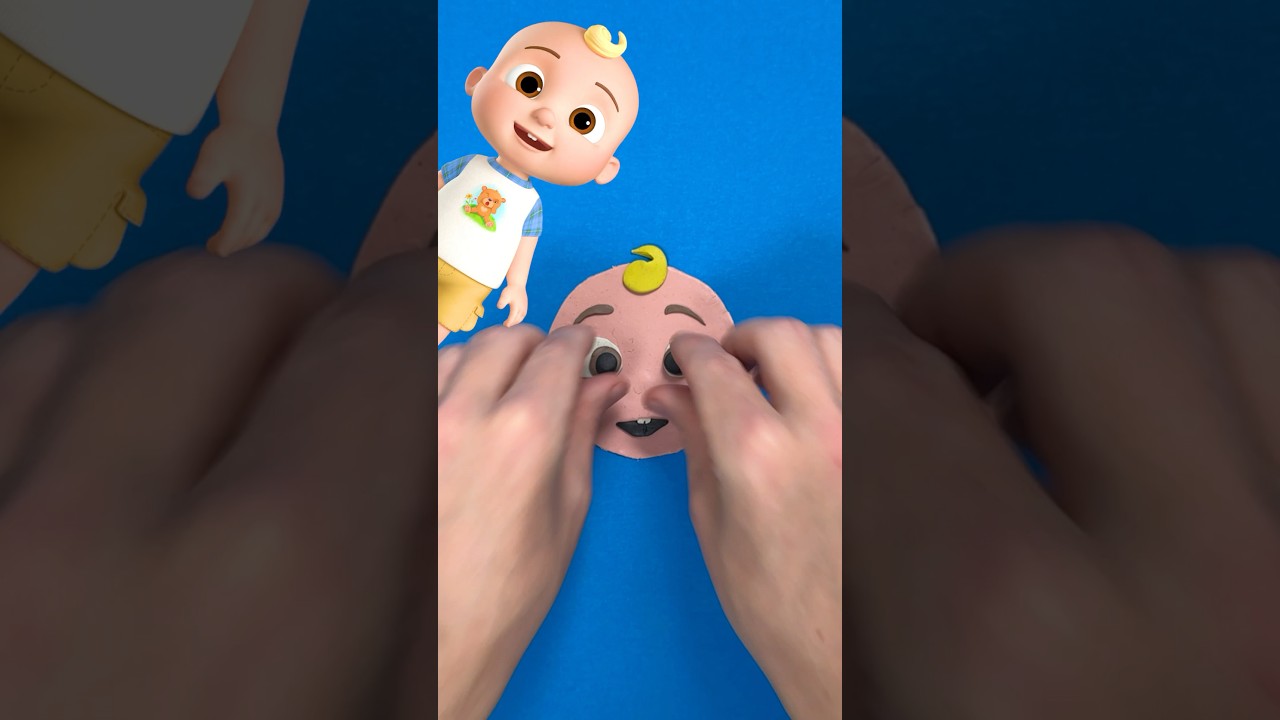 Let's Learn How to Make Baby JJ's Face with Play-Doh 🙂! DIY 1-2-3! #shorts