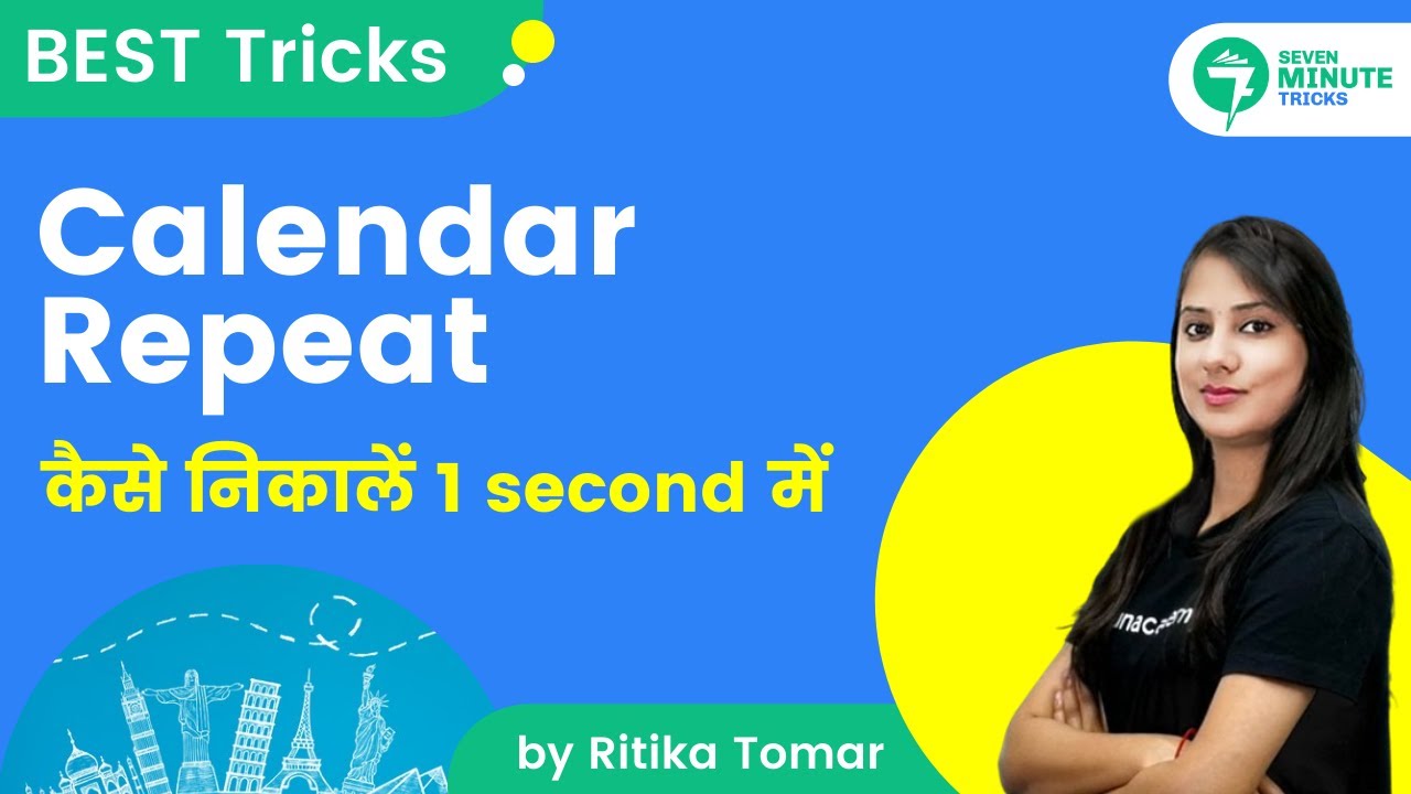 7-Minute Tricks | Calendar Repeat | Reasoning By Ritika Tomar