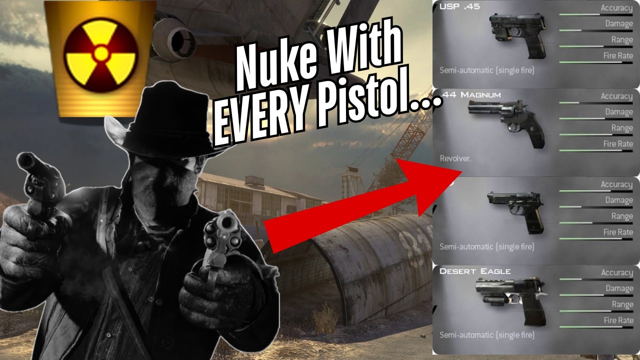 ЯДЕРНЫЙ УДАР с КАЖДОГО ПИСТОЛЕТА в MW2...