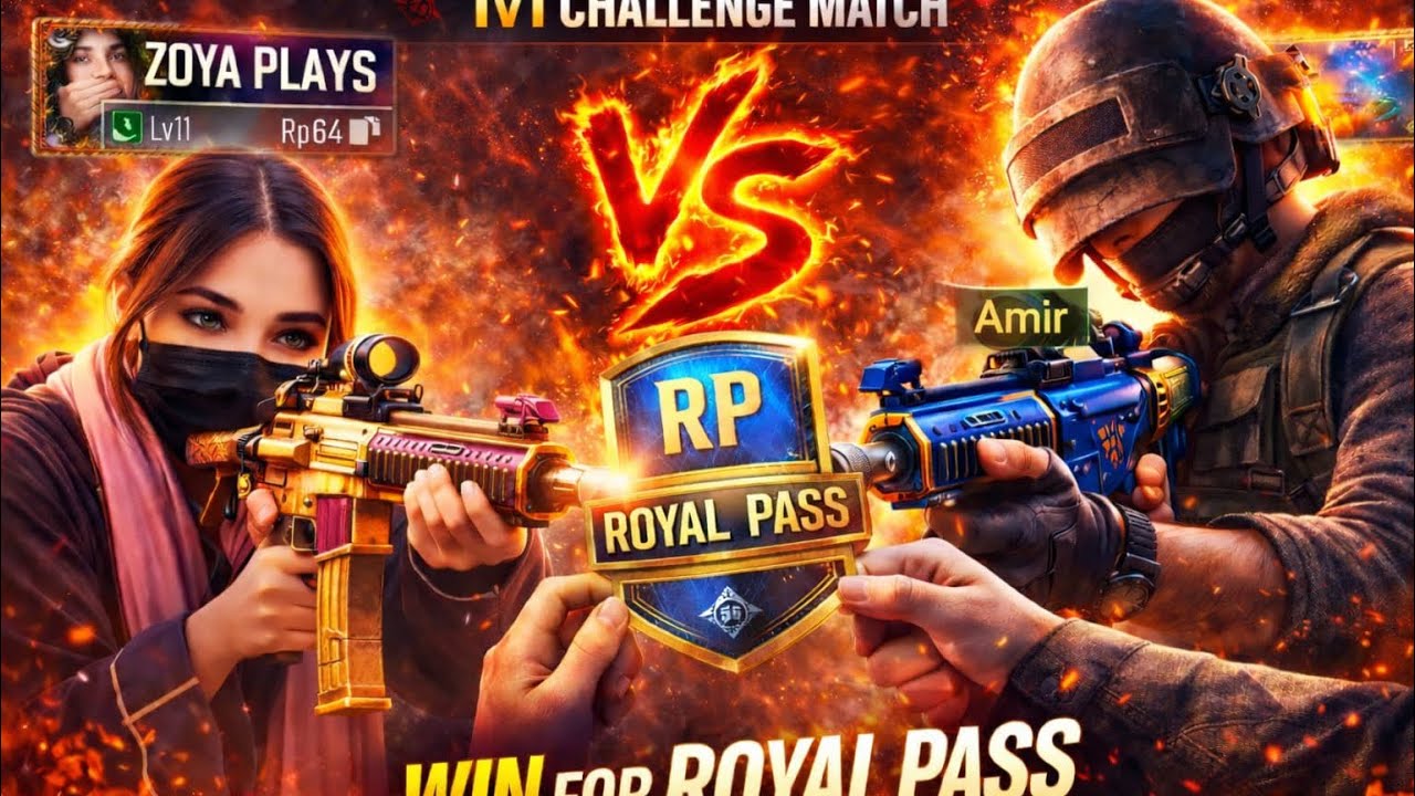 Royal Pass On The Line! 😱 Zoya Plays vs Amir 1v1 M416 Battle | Who Won?
