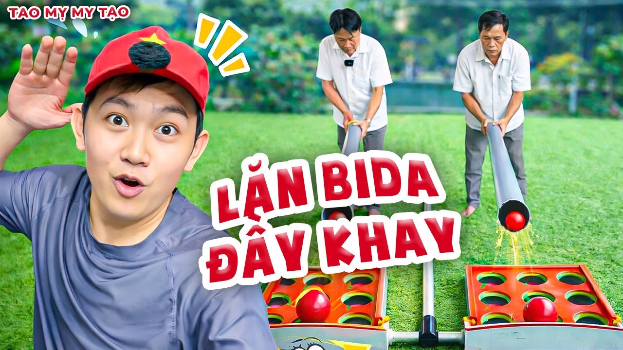 Thử Thách Lăn Bida Qua Ống Lấp Đầy Khay Lụm Thưởng | Tao Mỵ My Tạo