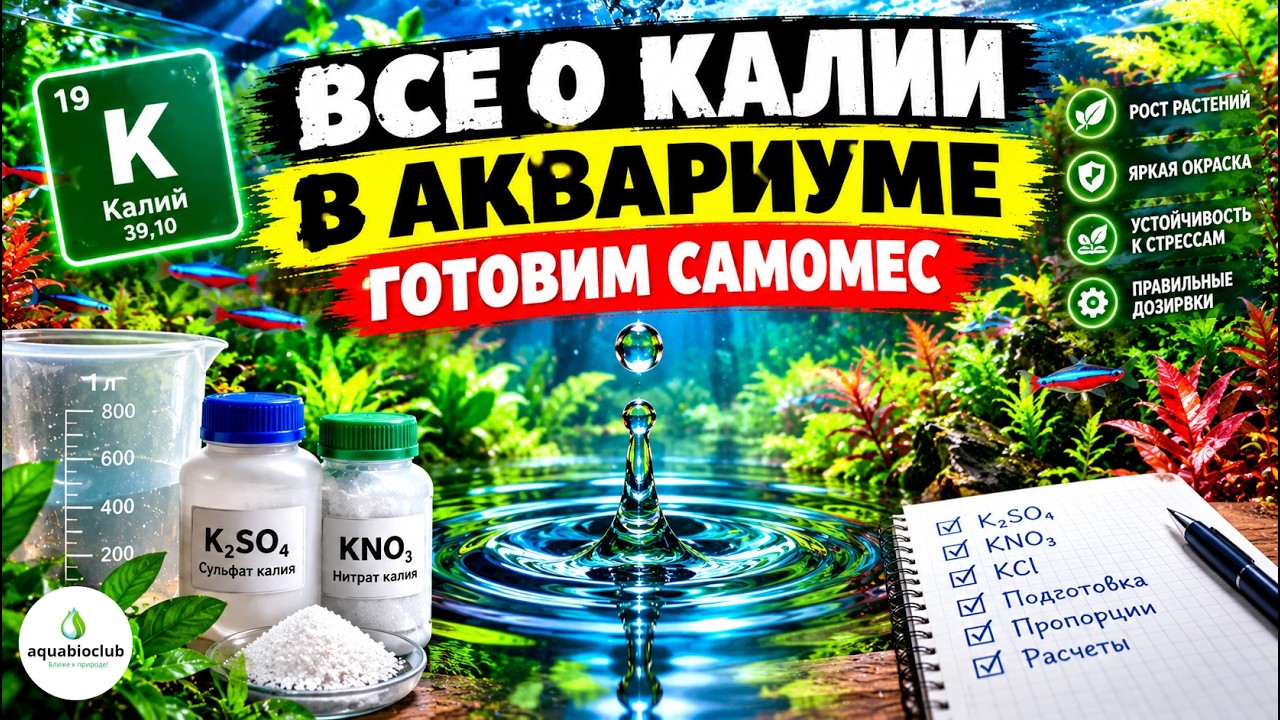 Калий в аквариуме. Все о Калии, готовим самомес Калия.
