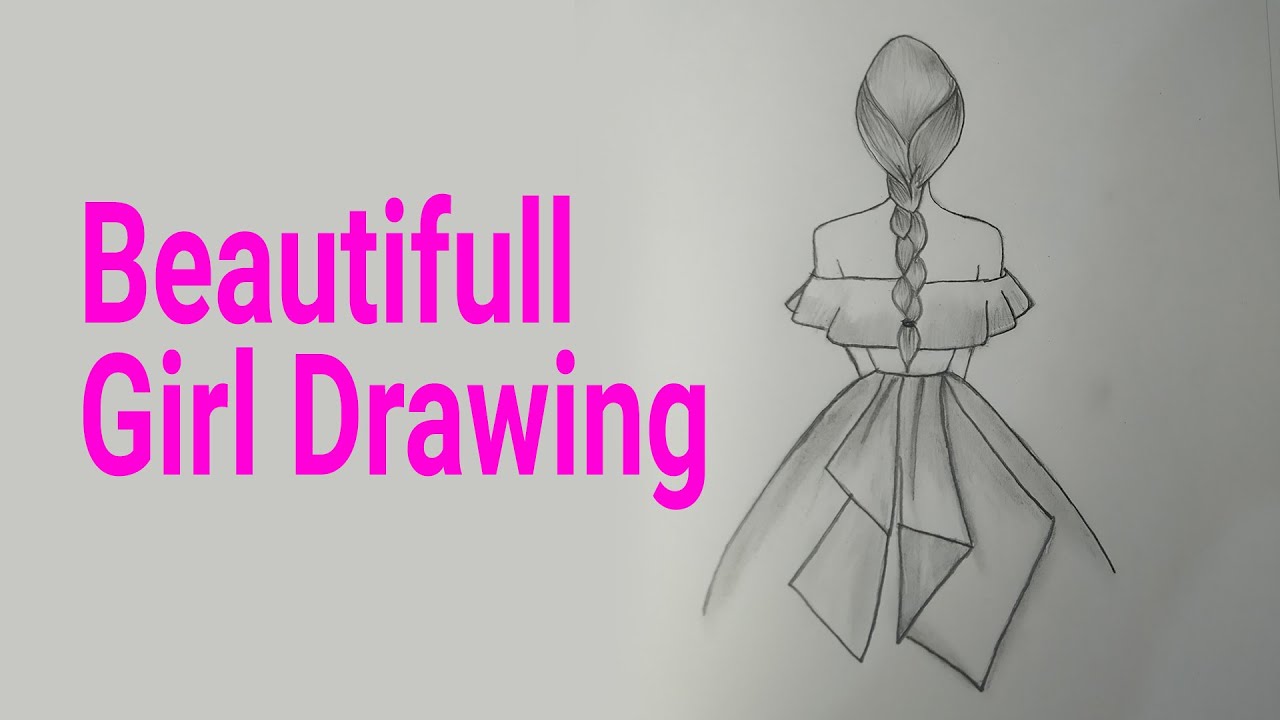 A Beautiful Girl with  Stylish Hairstyle - Easy way & step by step || Somo Arts