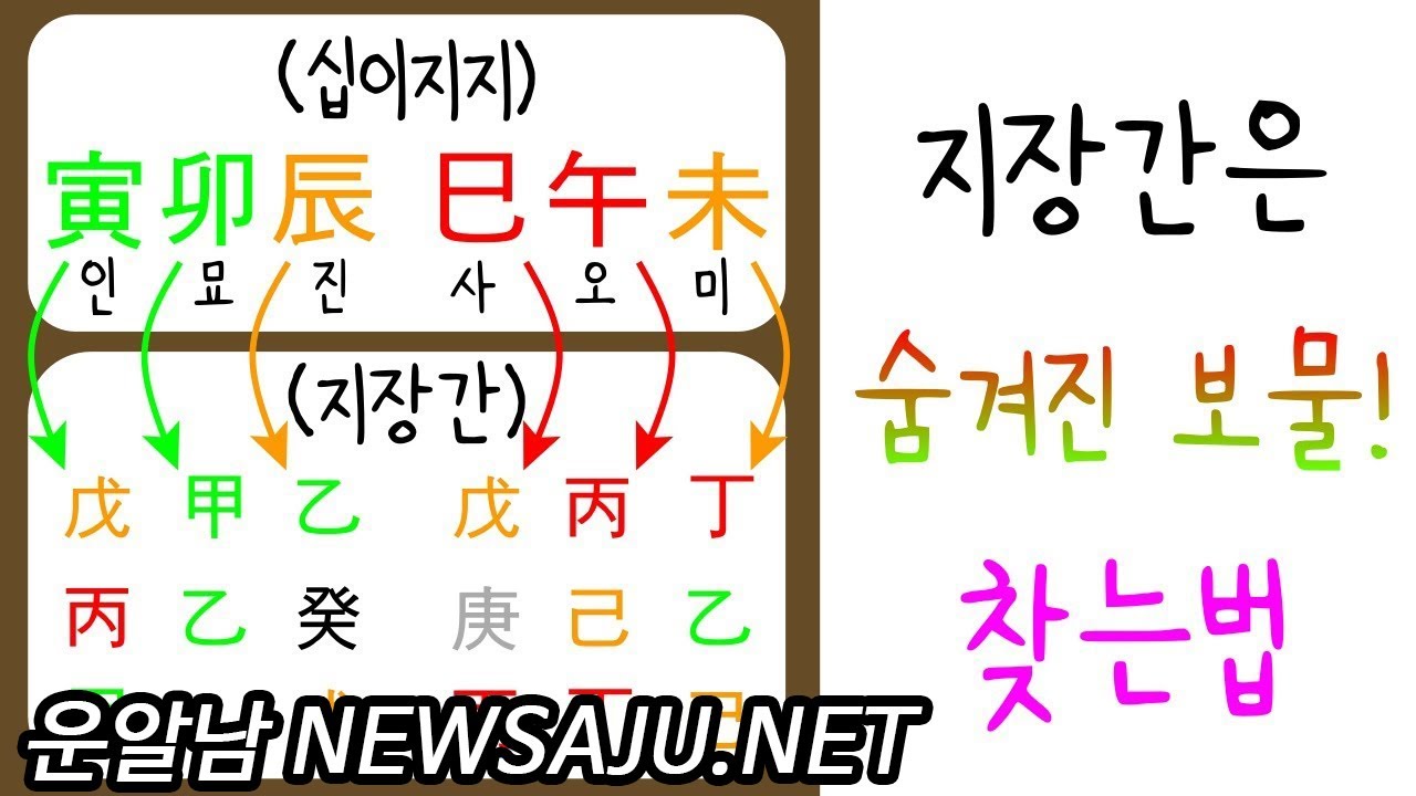 내 사주의 숨겨진 보물 지장간 보는 방법