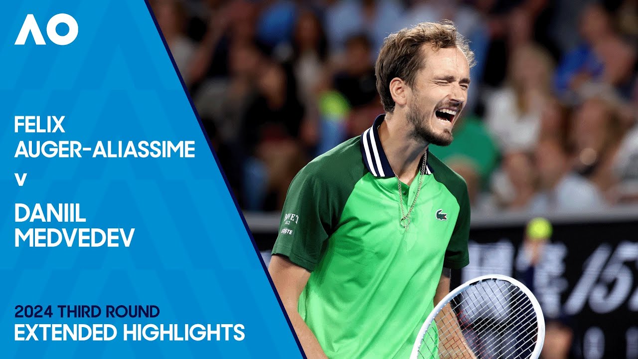 Felix Auger-Aliassime v Daniil Medvedev Extended Highlights | Australian Open 2024 Third Round
