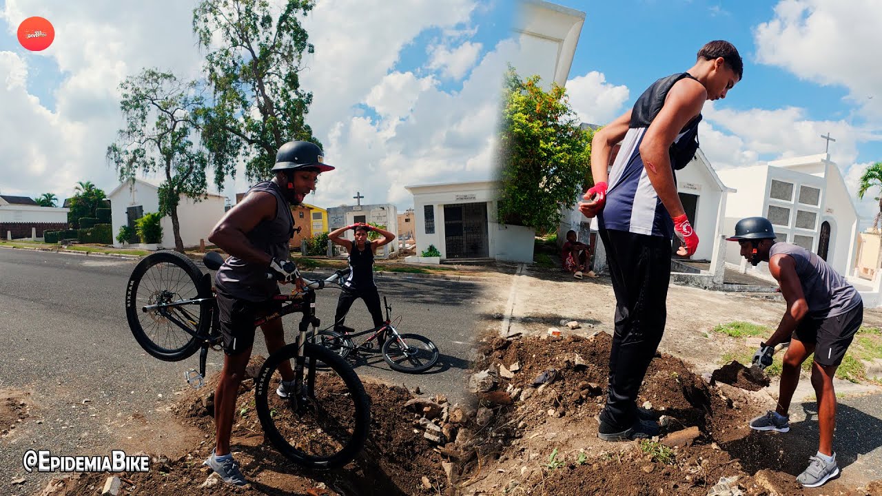CREAMOS UN SALTO EXTREMO ¡Mira lo que pasó en el cementerio con la bici!
