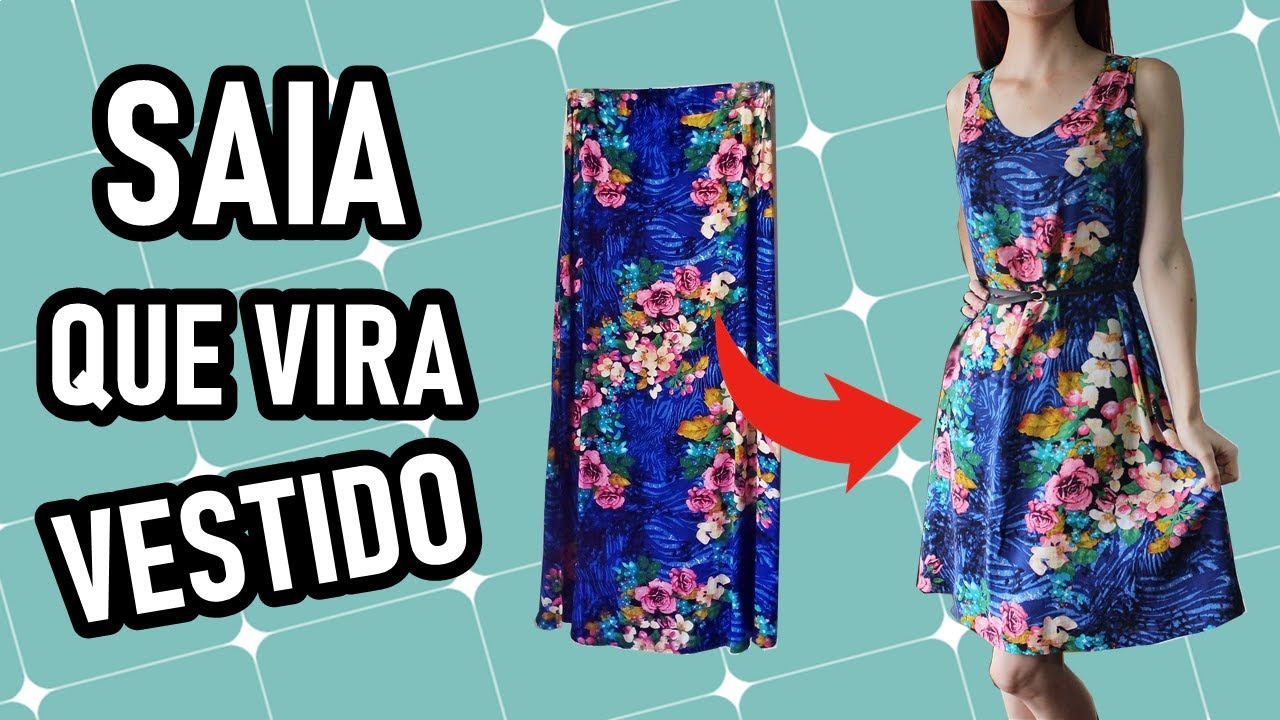 Transforme saia longa em vestido | COSTURA