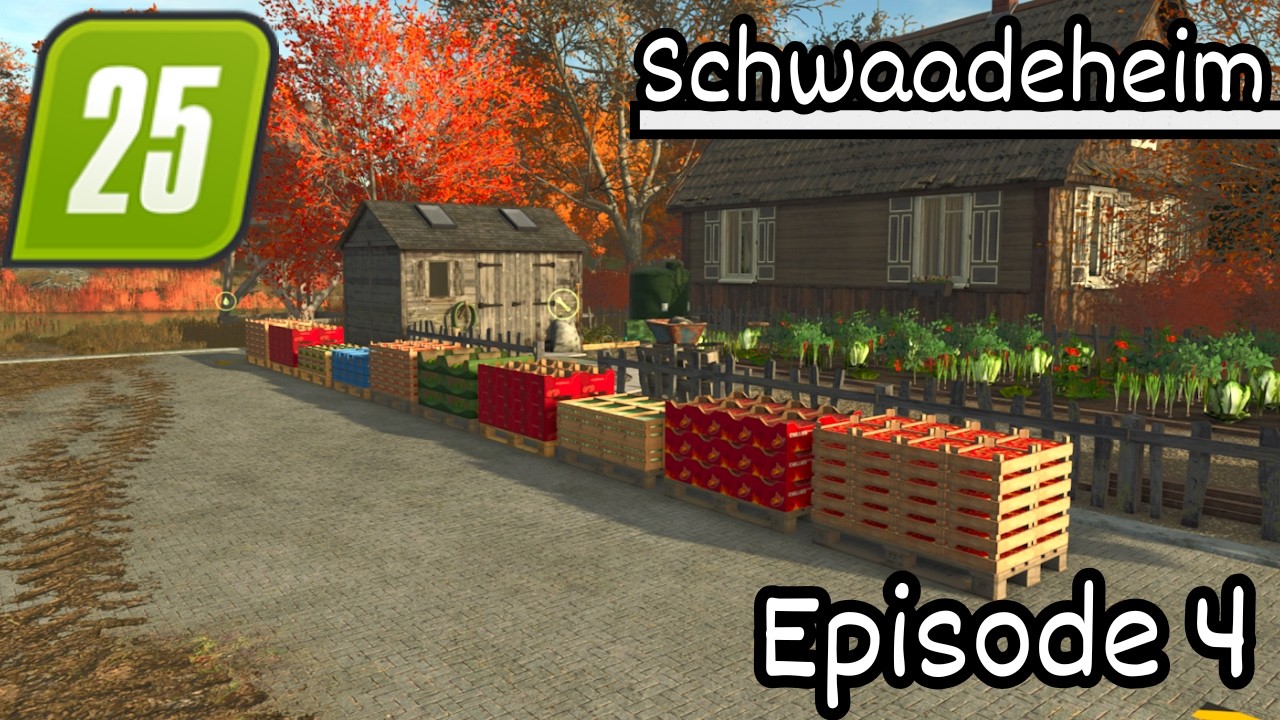 WATCH OUT FOR THE SEA OF VEGETABLES! | Schwaadeheim - Farming Simulator 25 | Episode 4