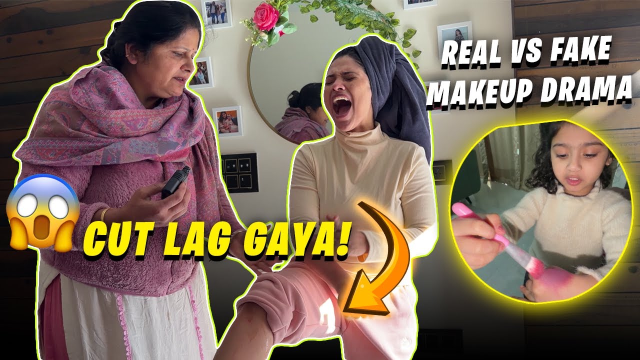 Cut Lag Gaya! 😱 Real vs Fake Makeup Drama