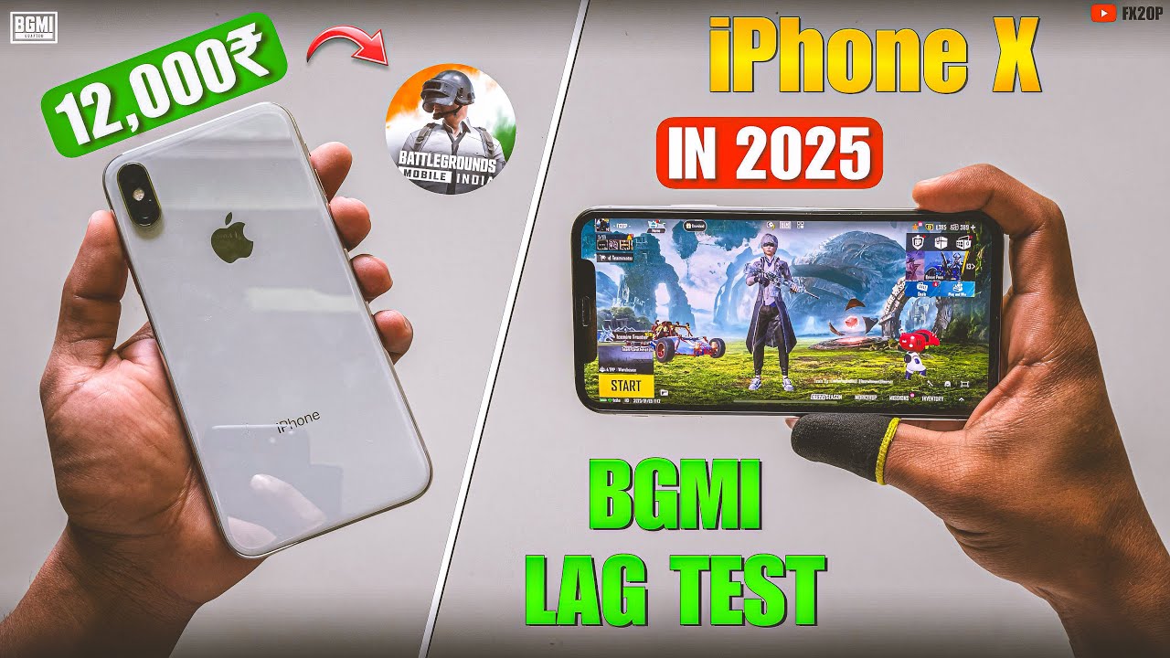 I bought this iPhone for 12,000₹ - iPhone X  BGMI lag test with Handcam and maxed graphics settings