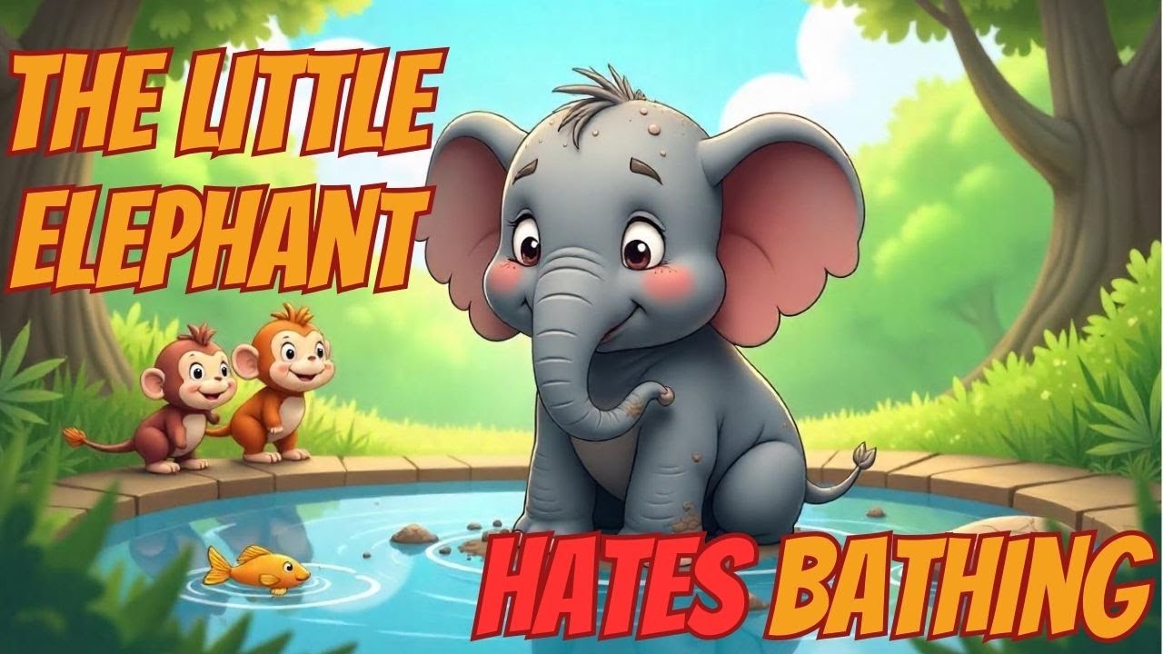 The Little Elephant Who Didn&rsquo;t Like to Bathe &ndash; Educational Story for Kids | Bee Kids