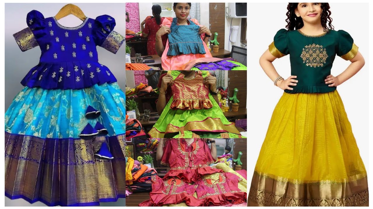 Direct SALE Rs.700 கலக்கல் பட்டுப்பாவாடை collectio Silk Gowns Aaari Blouse Readymade online shopping