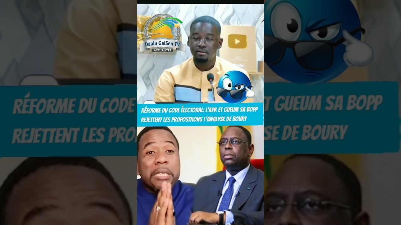 Boury Diakhat&eacute; &agrave; Macky Sall et Bougane sur le loi des &eacute;lections
