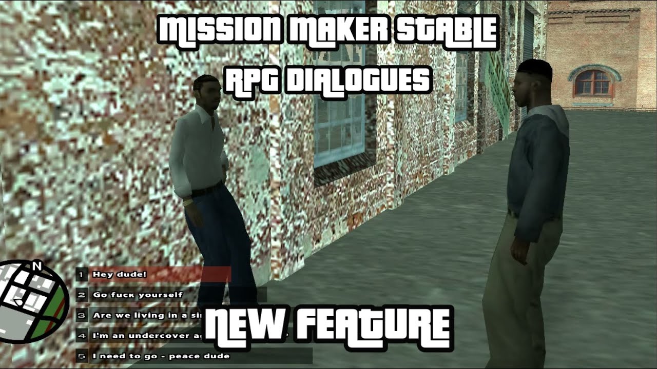 GTA:SA Mission Maker Stable &mdash; НОВАЯ ФУНКЦИЯ: Диалоги RPG (диалоги в стиле Skyrim)