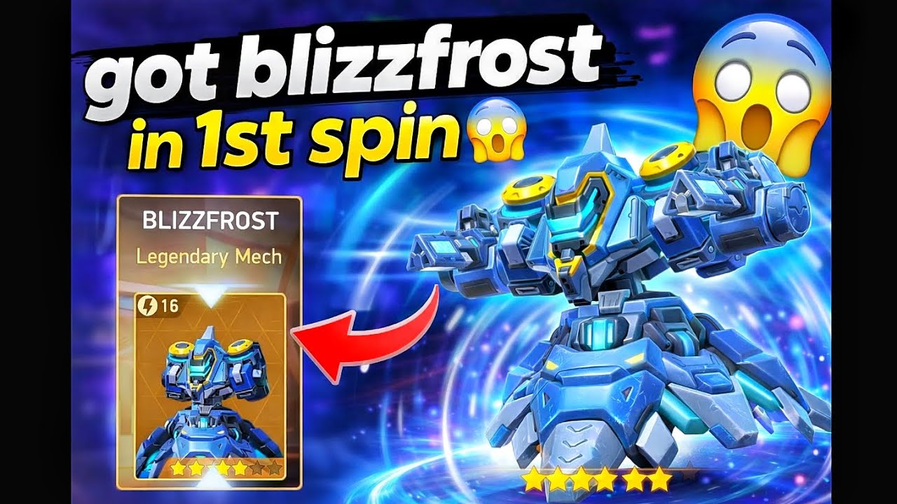 Blizzfrost unlocked in first spin 🎉🎉|| Mech Arena || KingRahul 