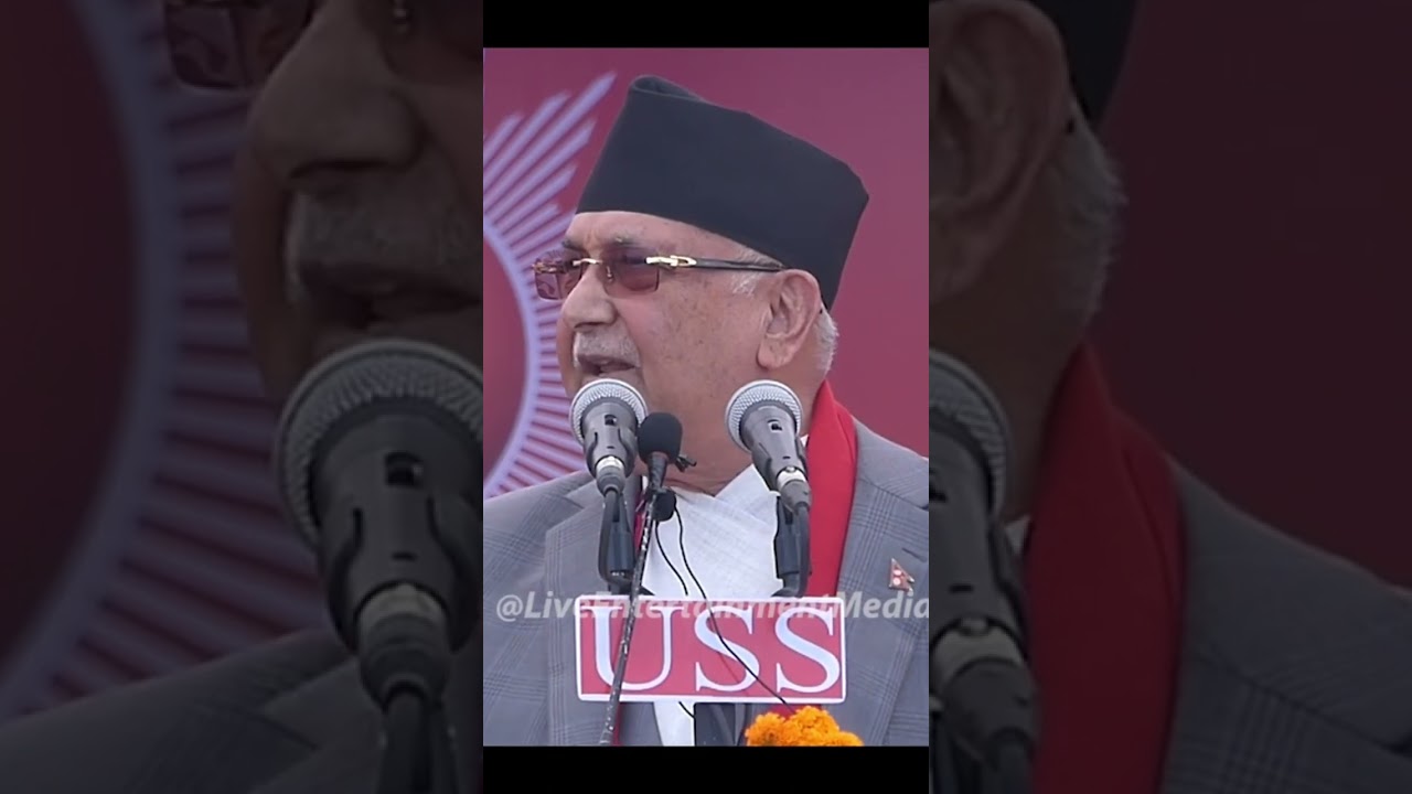 kp oli latest speech chitwan