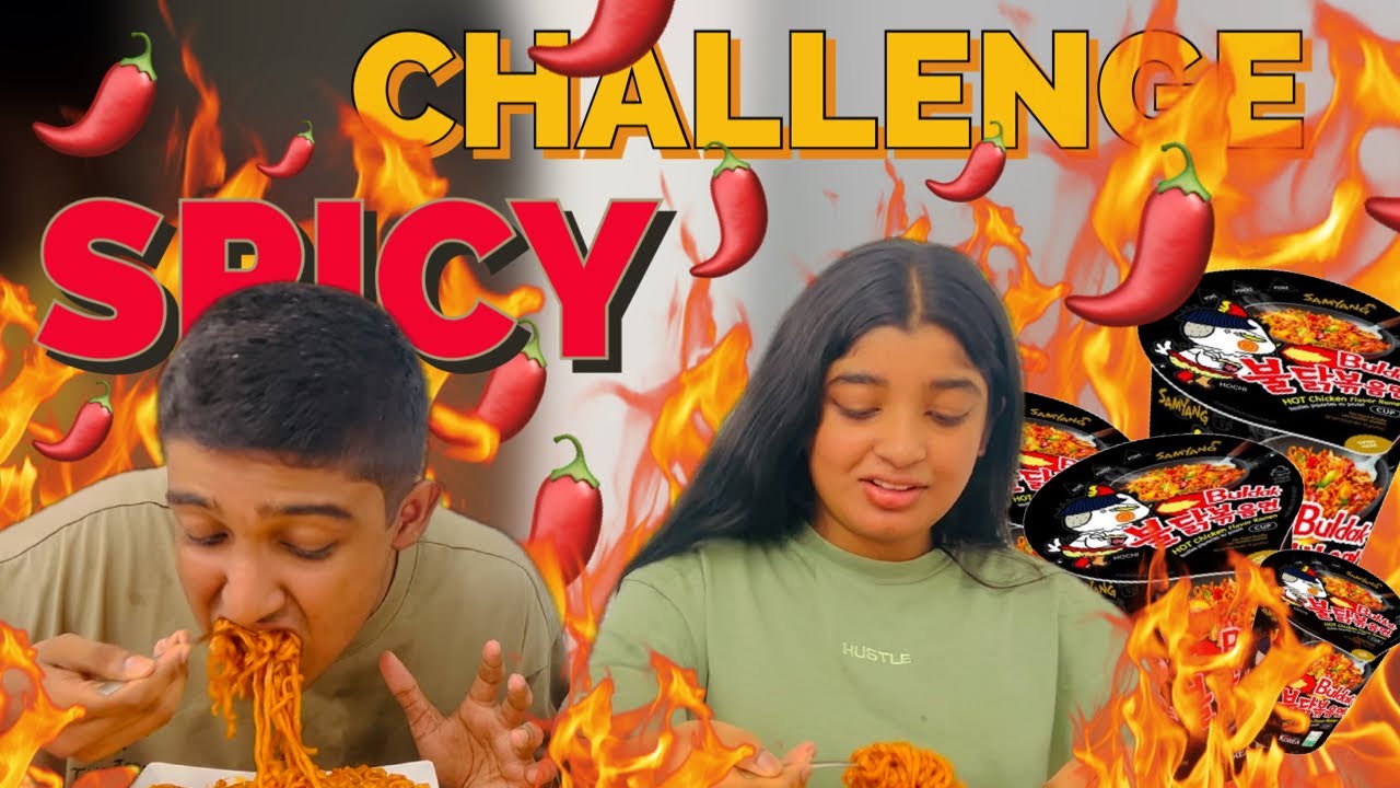 කෑවා නෙමේ ගිල්ලා 🥵🔥 | Korean spicy noodles challenge 🌶 | Ramen noodles 🍜