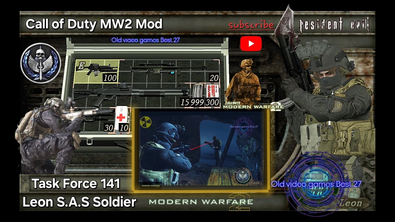 Call of Duty Modern Warfare 2 Mod Resident Evil 4! S.A.S Soldier - FULL gameplay -