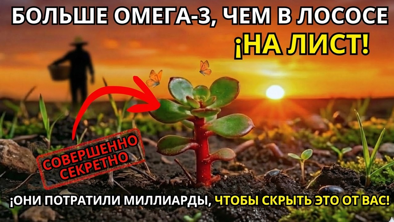 Больше Омега-3, чем в лососе, в каждом листе. Почему самое питательное растение считают сорняком?