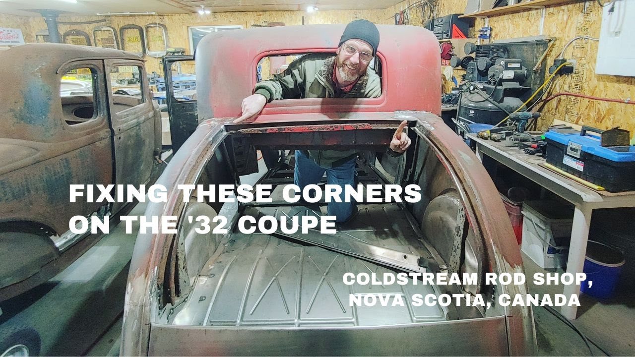 1932 Ford 5 Window Coupe Deck Lid Hinge Support and Drip Rail Repair
