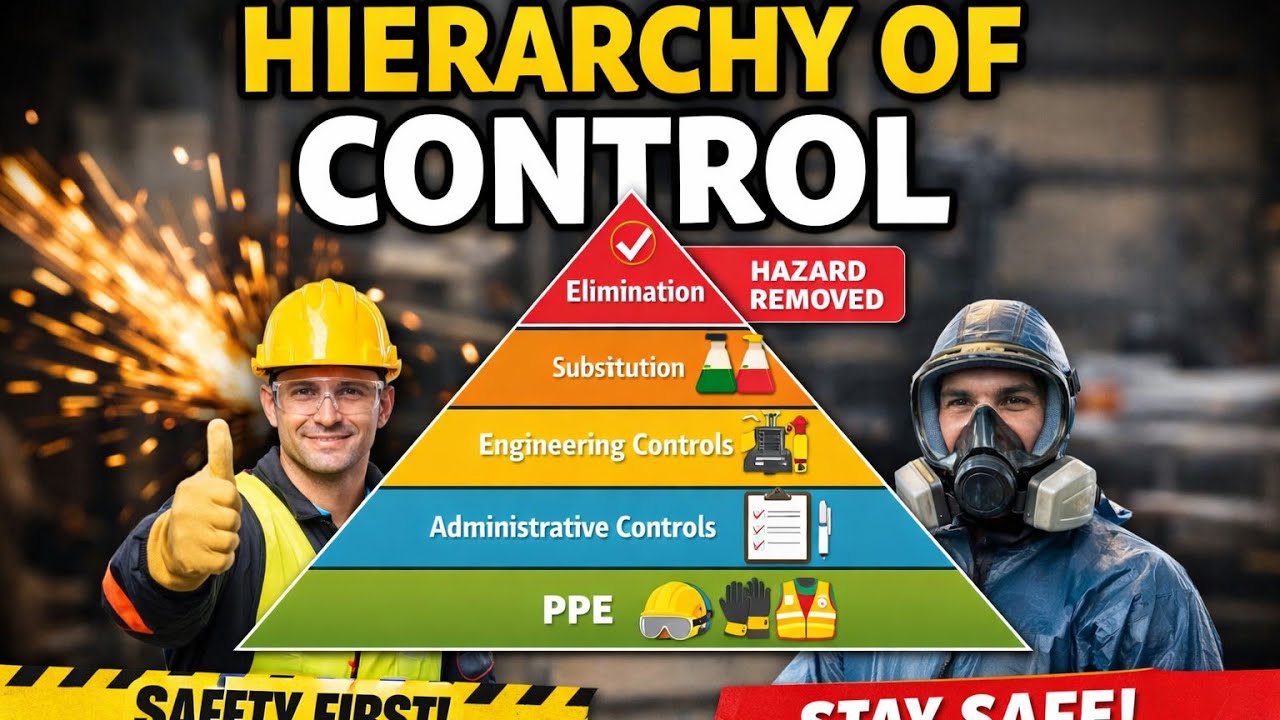 Hierarchy of control Explained | 5 Levels of Hazard Control| NEBOSH & OSHA Guide