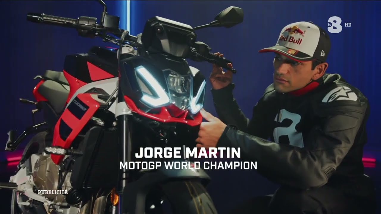 APRILIA TUONO 457 SPOT 2025 CON JORGE MARTIN