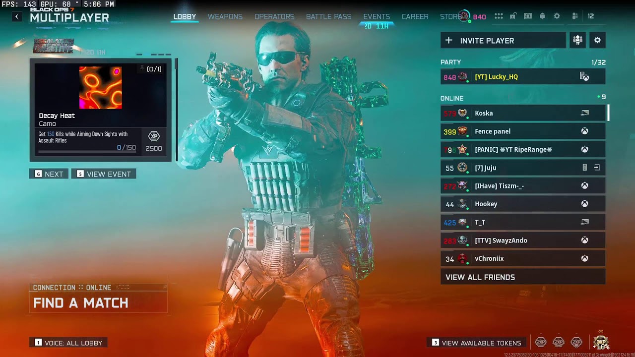 COD BO7 just leveling 11/30 Touch Grass