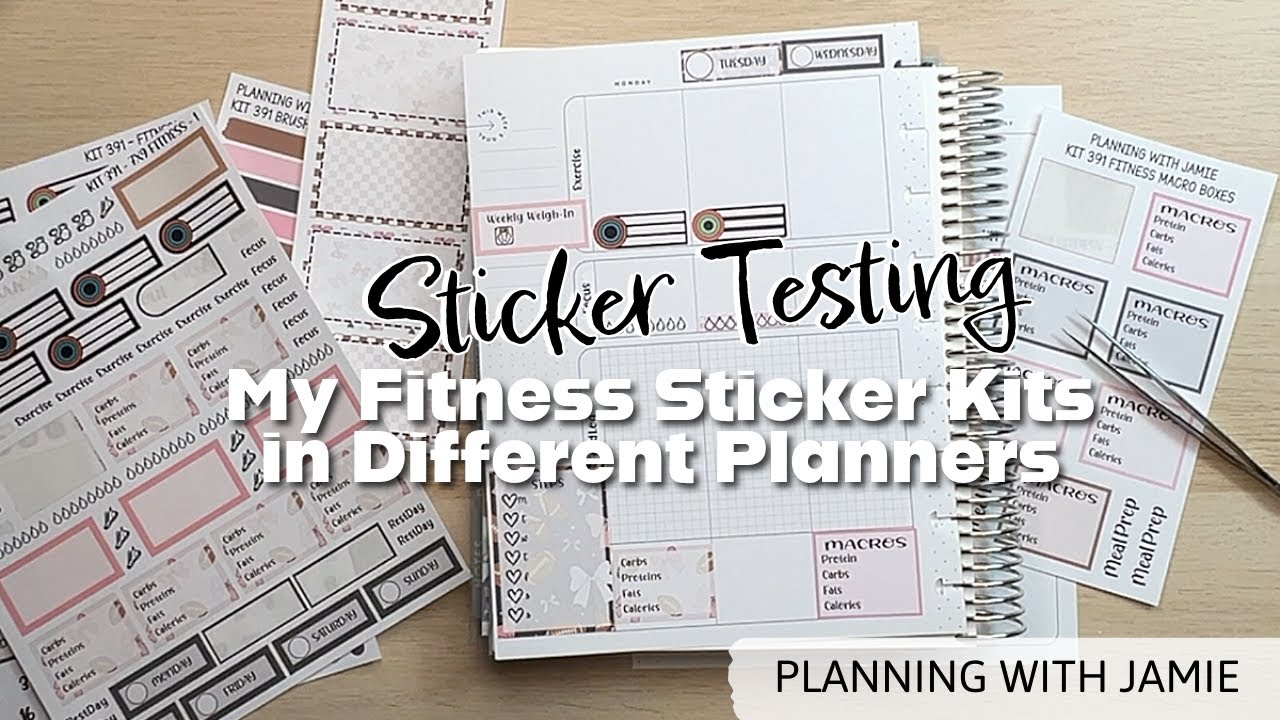 STICKER TESTING MY FITNESS STICKER KITS IN HAPPY PLANNER AND ERIN CONDREN VERTICAL PLANNER
